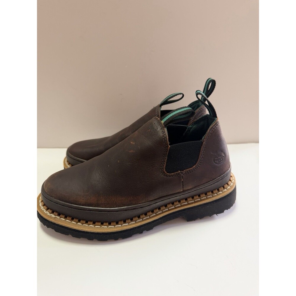 Georgia Giant Boots Womens 7.5 M Romeo Slip On Work Shoe Brown Leather - Picture 5 of 14